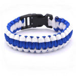 Bracelet Paracorde <br> 2 Couleurs (Bleu & Blanc)