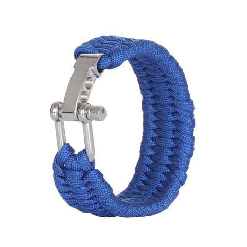 Bracelet Paracorde <br> avec Manille - Bleu
