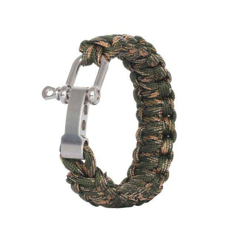 Bracelet de survie, bracelet tactique en paracorde avec chaîne en