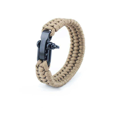 Bracelet Paracorde <br> Cobra Avec Manille - Beige